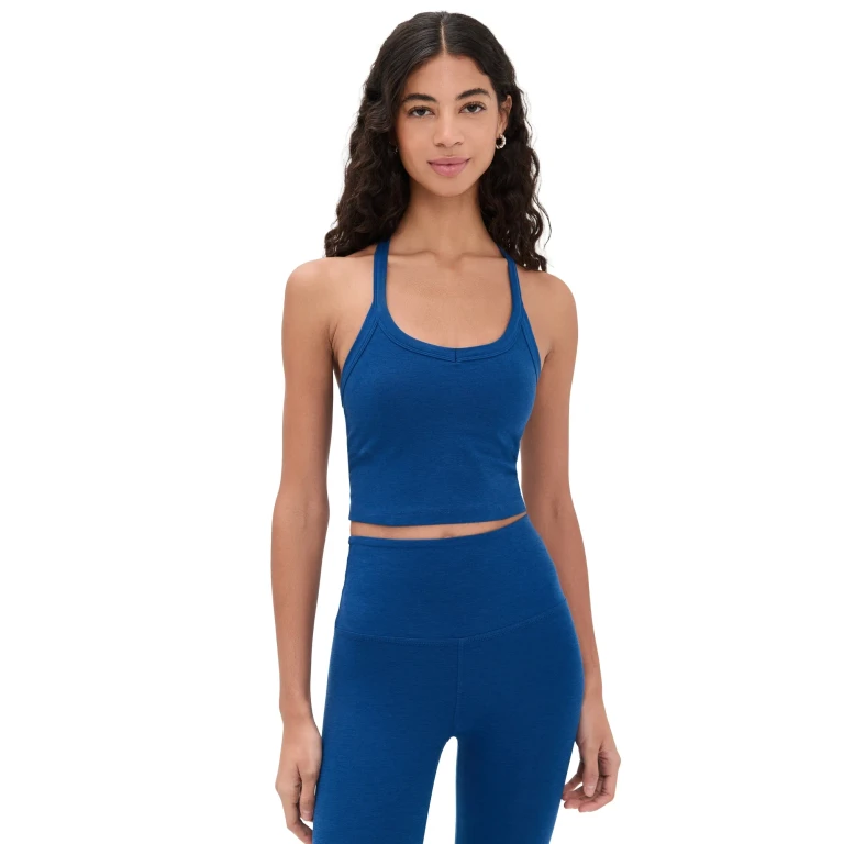 Beyond Yoga Spacedye On The Up Cropped Tank Pink Glow Heather M