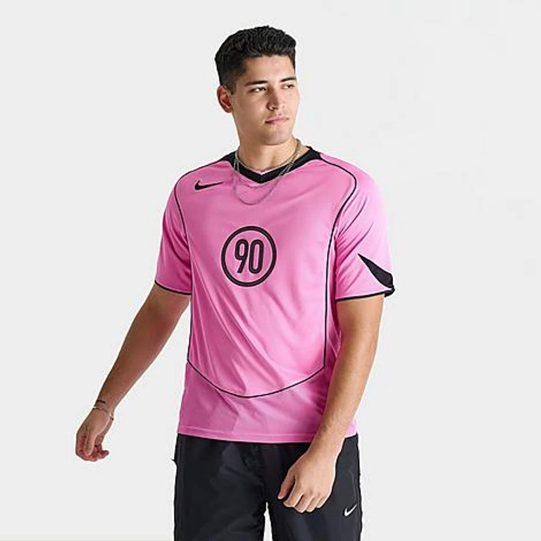 Men's Total 90 Dri-FIT Soccer Jersey in Playful Pink/Black Size: Small
