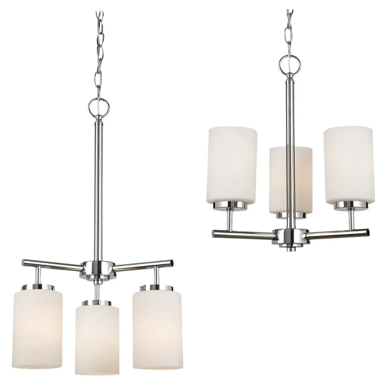 Chrome Three Light Chandelier from the Oslo Collection