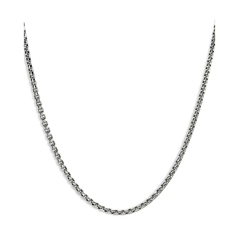 John Hardy Sterling Silver Chain Box Link Necklace, 22/24