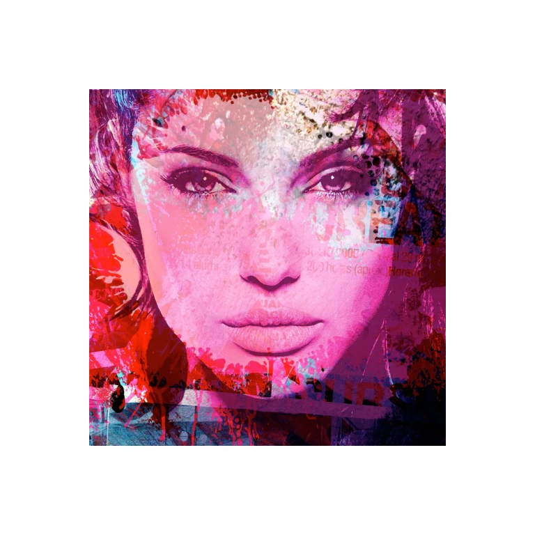 Multicolored Woman Portrait | Andrew Martin Angelie Jolie