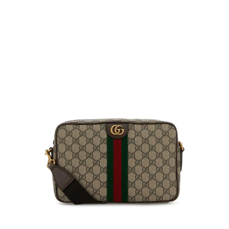Gucci Printed Canvas Crossbody Bag Oldbenacvrvna T Polyurethane Polyamide Borse A Tracolla - Men