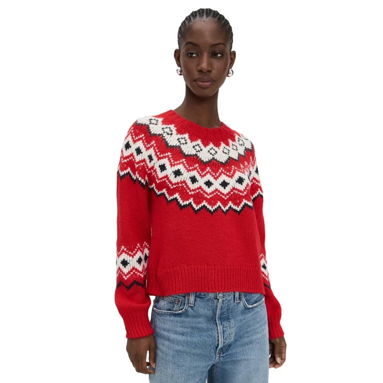 Z Supply Adornment Sweater Festive Red S