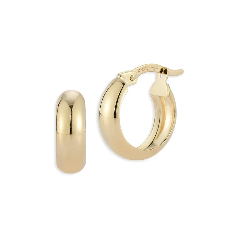 Bold Hoop Earrings in 14K Yellow Gold