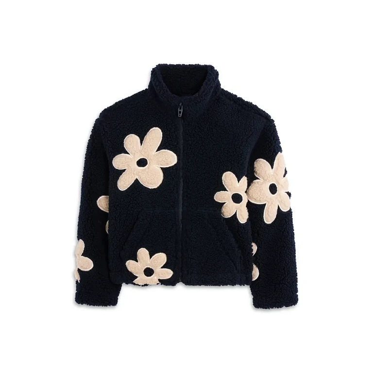 Blanknyc Girls' Flower Power Fleece Jacket - Big Kid