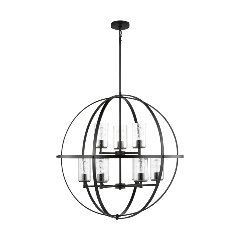 Alturas 9-Light Contemporary Chandelier in Midnight Black
