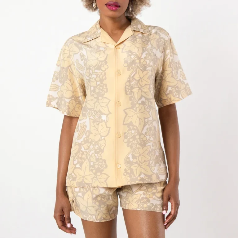 Burberry Ivy Print Silk Pyjama Shirt