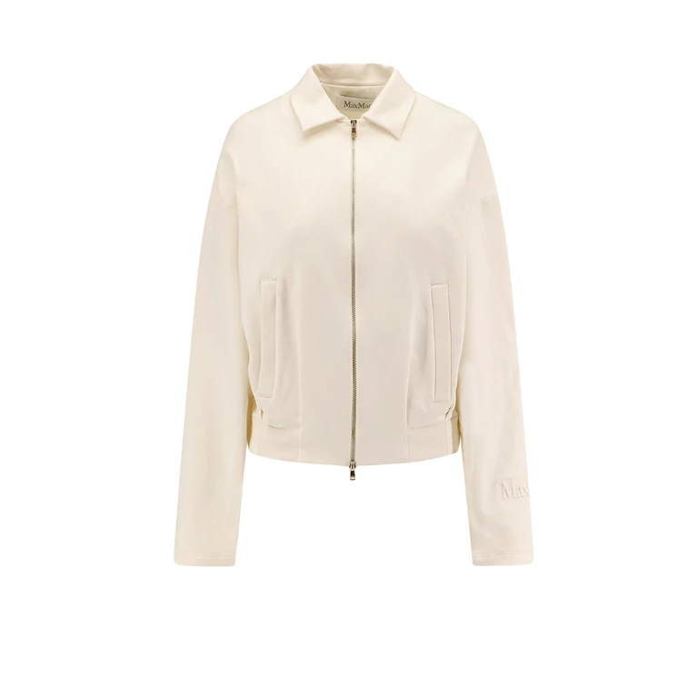 Max Mara Sweaters White Seta Cotone Elastan - Women