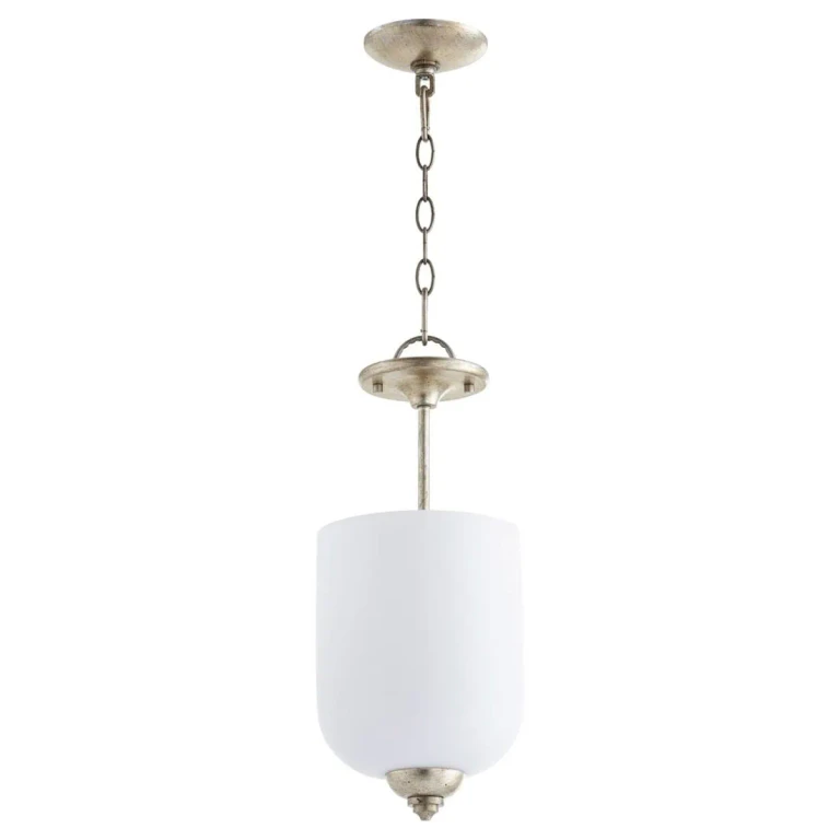 Quorum Richmond 3-Light Pendant Light in Aged Silver Leaf