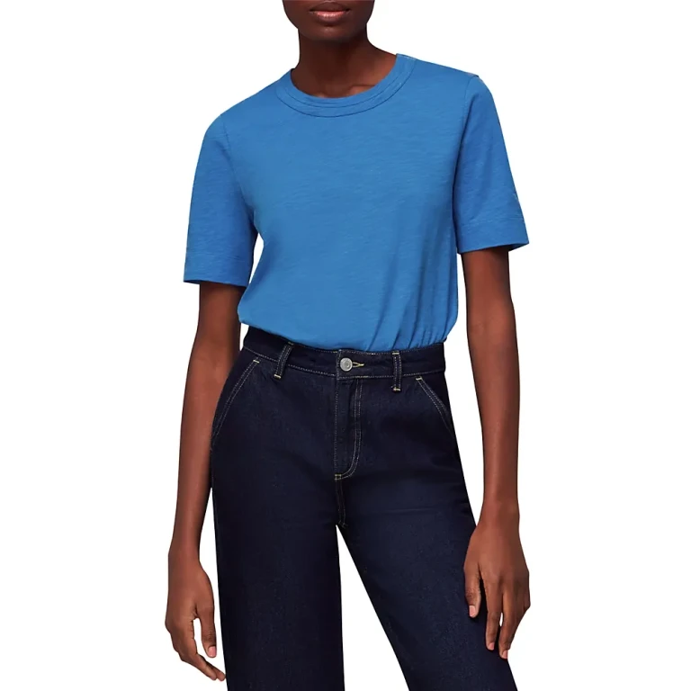 Whistles Rosa Cotton Double Trim Tee