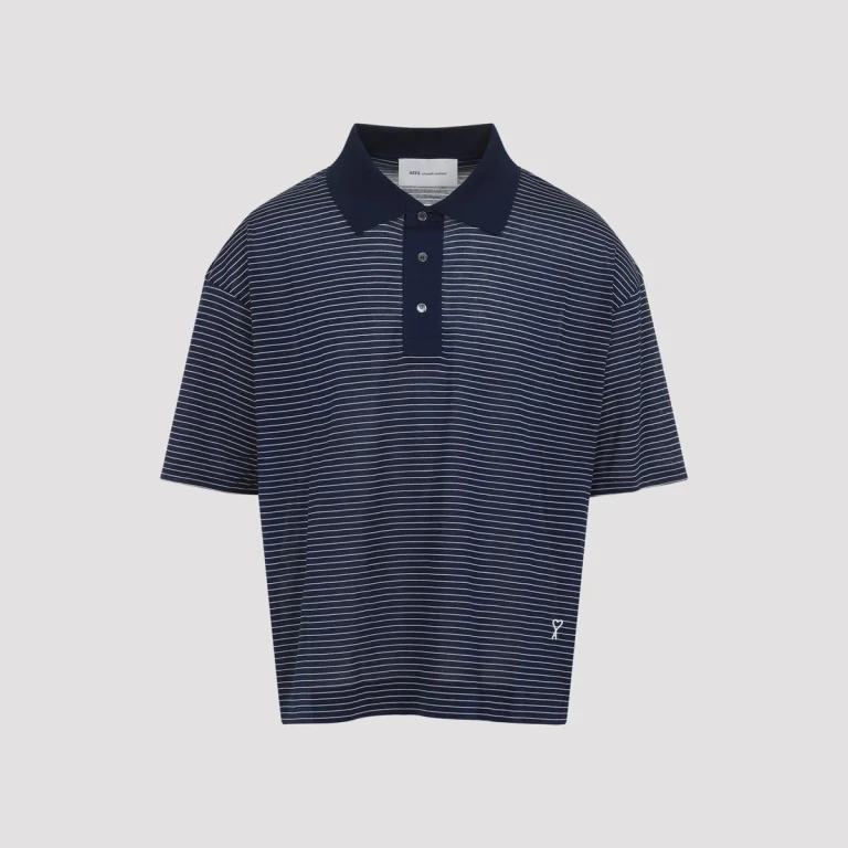 AMI PARIS Polo Ami a Righe Vestibilità Boxy