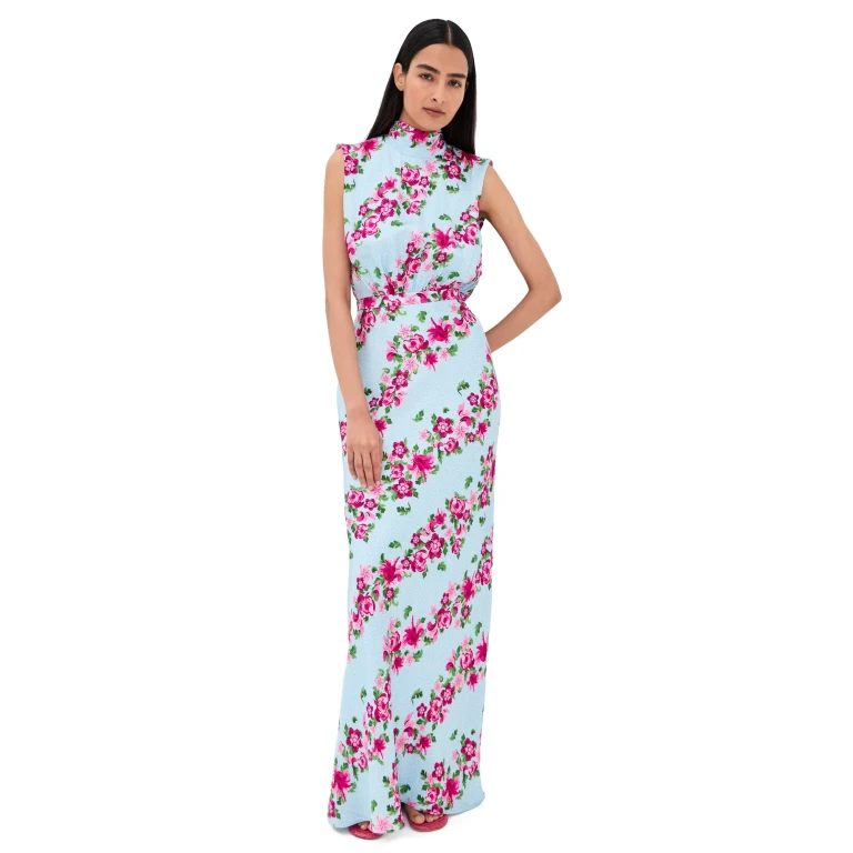 SALONI Fleur Dress Bellis Stripe Plmt 0