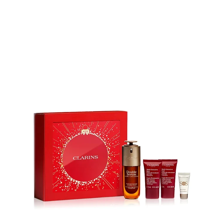 Clarins Double Serum & Super Restorative Anti-Aging Skincare Gift Set ($231 value)
