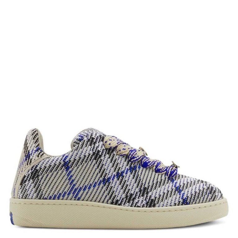 Burberry Check Knit Box Low-Top Sneakers