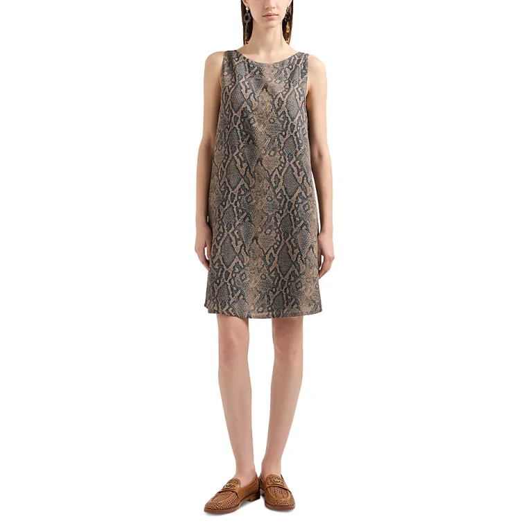 Emporio Armani Snakeskin Print Shift Dress