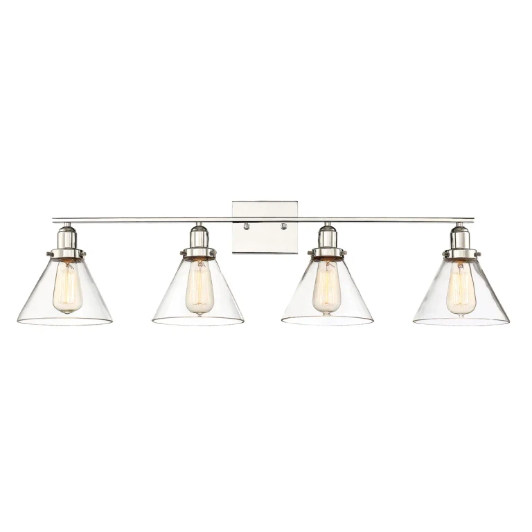 Savoy House Drake 4-Light Bathroom Vanity Light in Polished Nickel - 8-9130-4-109