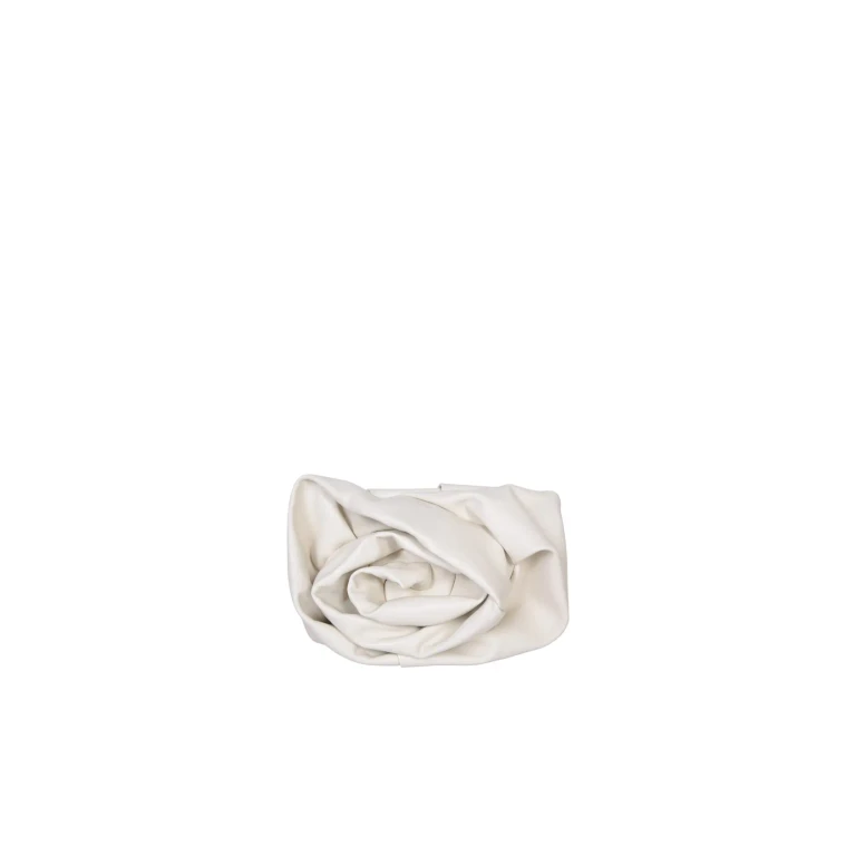 Clutch Burberry in pelle nappa nera con rosa