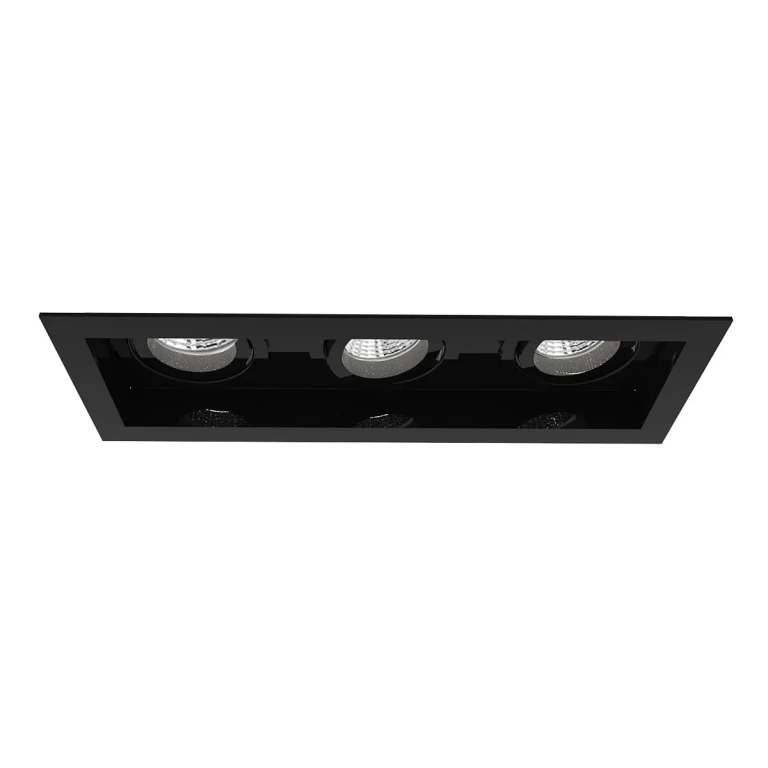 Black Three Light Downlight from the Amigo Collection