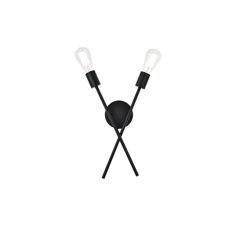 Black Two Light Wall Sconce from the Armin Collection