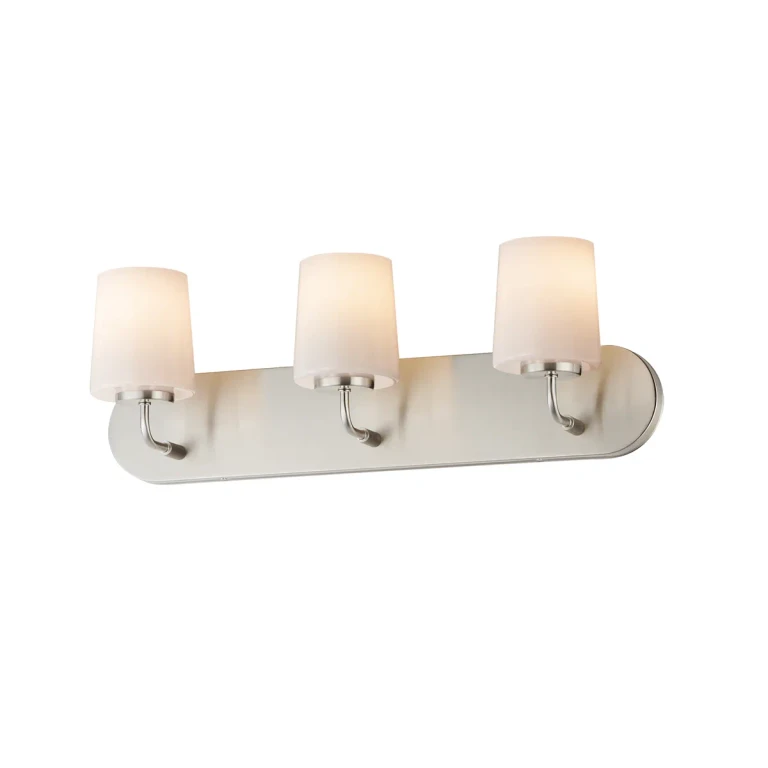 Satin Nickel Bathroom Vanity Light from the Durham Collection