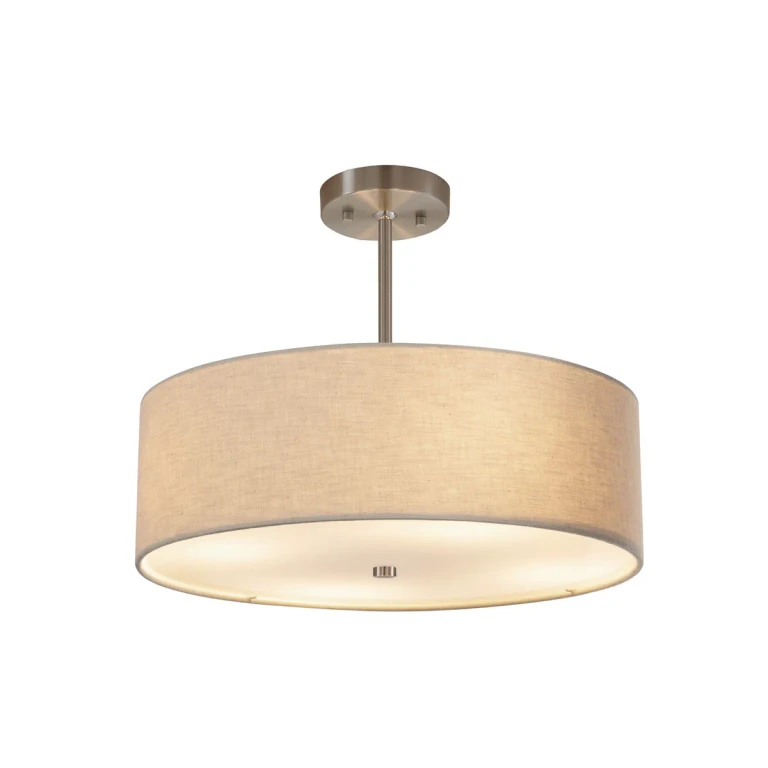 Brushed Nickel Pendant from the Textile Collection