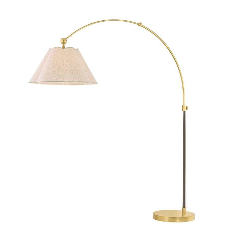 Aged Brass True Bronze Floor Lamp from the Janie Collection