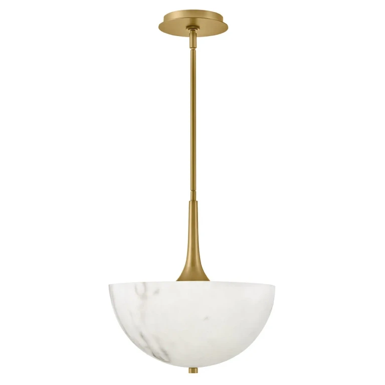 Lacquered Brass LED Pendant from the Inez Collection