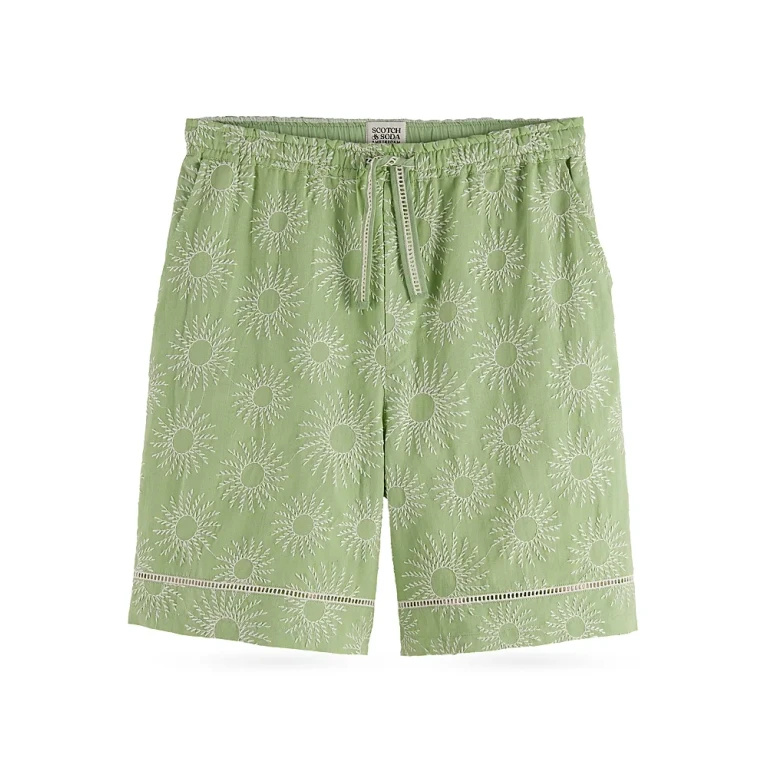 Scotch & Soda Embroidered 7.87 Bermuda Shorts