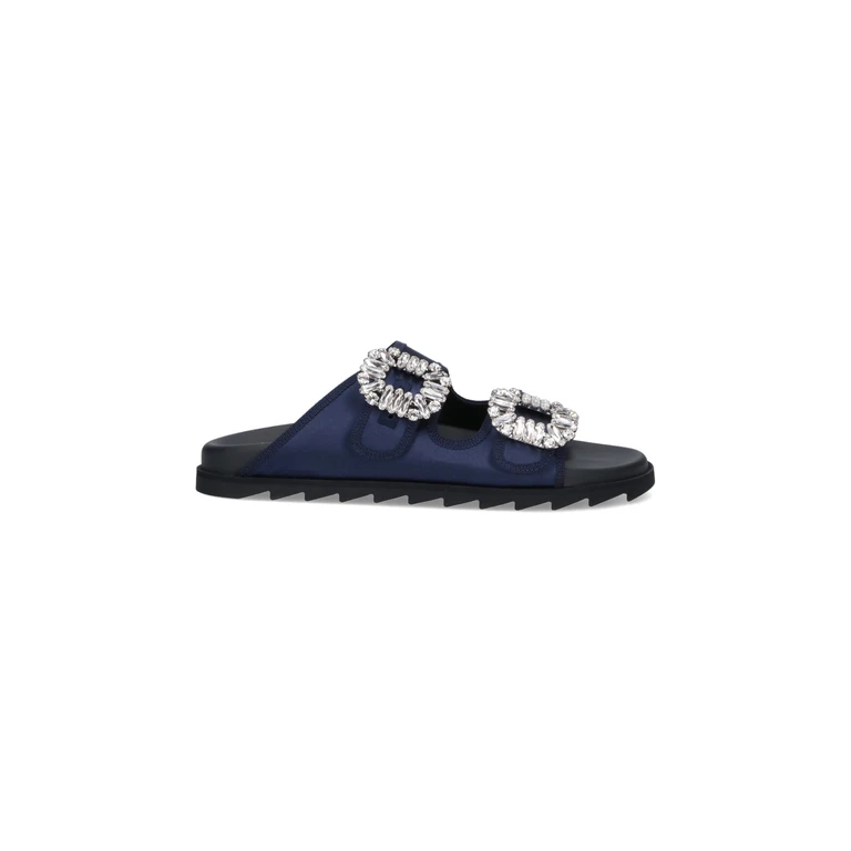 Roger Vivier Slidy Strass Bord Gros Mules