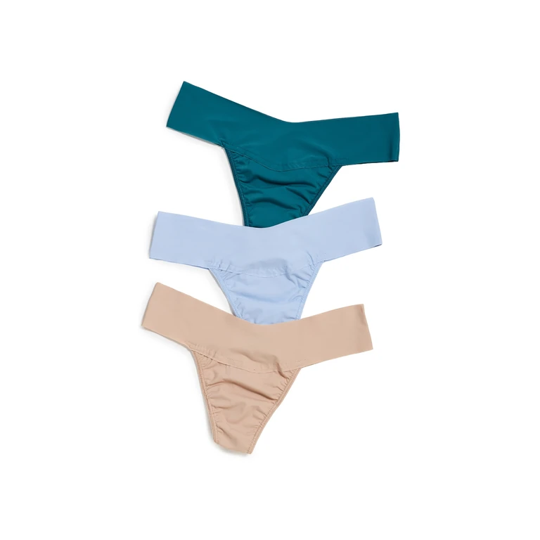 Hanky Panky Breathe Natural Rise Thong 3 Pack Multi L