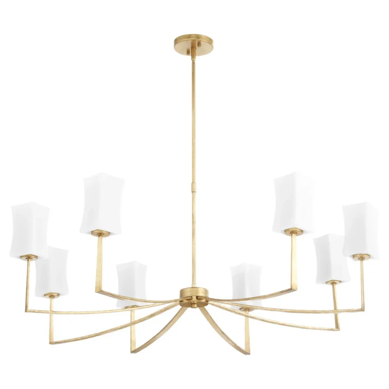 Gold Leaf Chandelier from the Ayala Collection