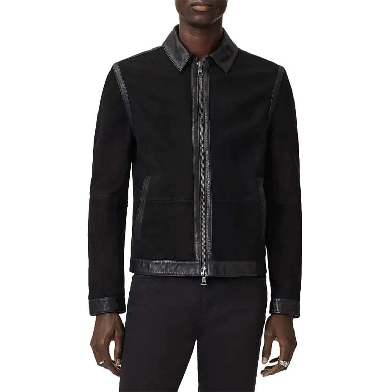 John Varvatos Jaxon Waxed Suede Jacket