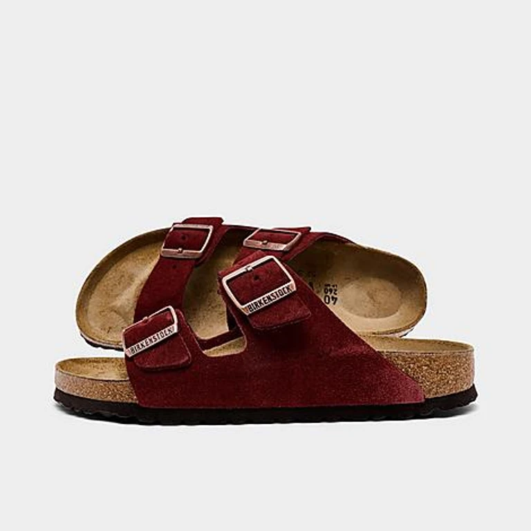 Birkenstock Damen Arizona Birkibuc Sandalen in Weiß