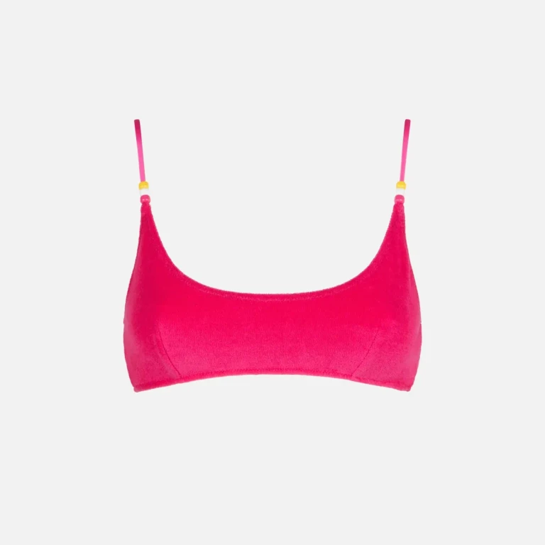 MC2 Saint Barth Fuchsia Terry Judy Bralette Bikini Top