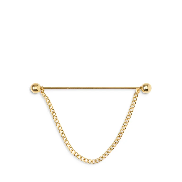 Stainless Steel Gold Chain Collar Bar
