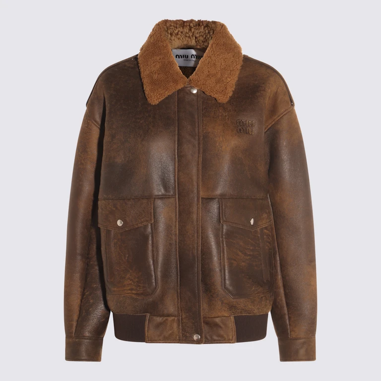 Miu Miu Miu Jackets Brown _le - Women