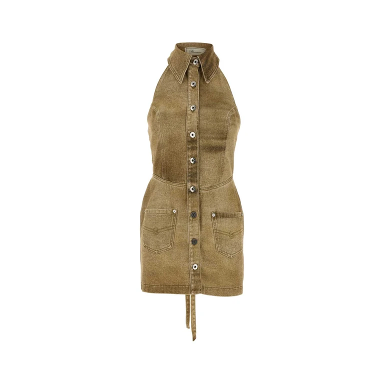 Blumarine 2j238a D8265 Beigetoffee Exterior: Cotton Abiti