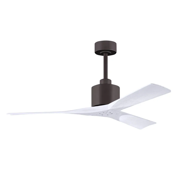 Nan 6-Speed DC 52 Ceiling Fan in Textured Bronze with Matte White blades
