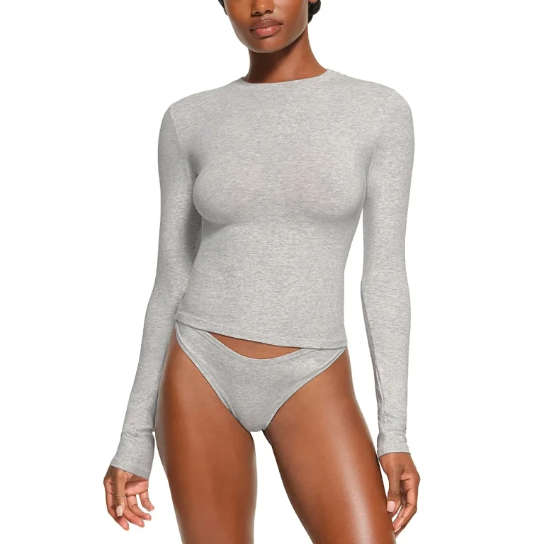 Skims Cotton Jersey Long Sleeve Tee