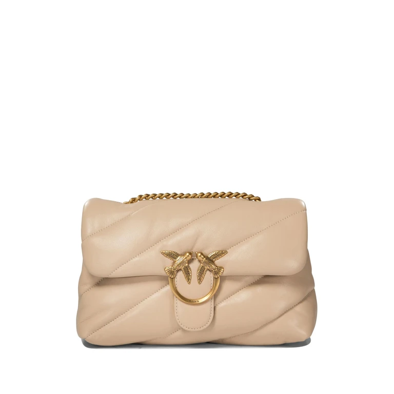 Pinko Love Puff Classic Nude & Neutrals Leather Borsa - Women