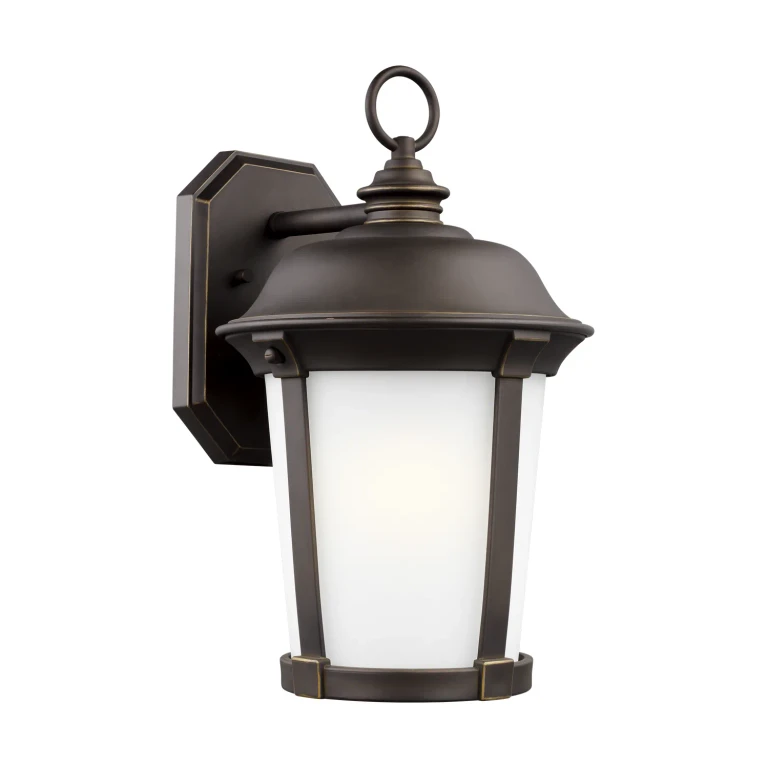 Antique Bronze One Light Outdoor Wall Lantern from the Calder Collection