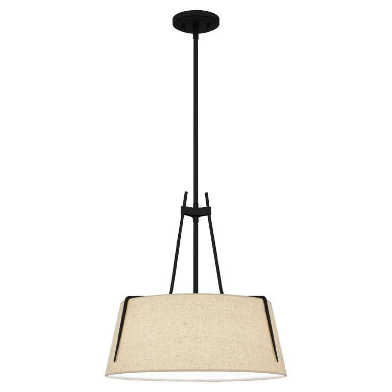 Leona 3-Light Pendant in Matte Black