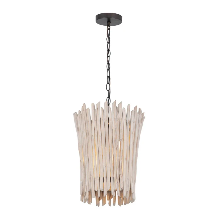 Textured Bronze One Light Pendant from the Baywood Collection