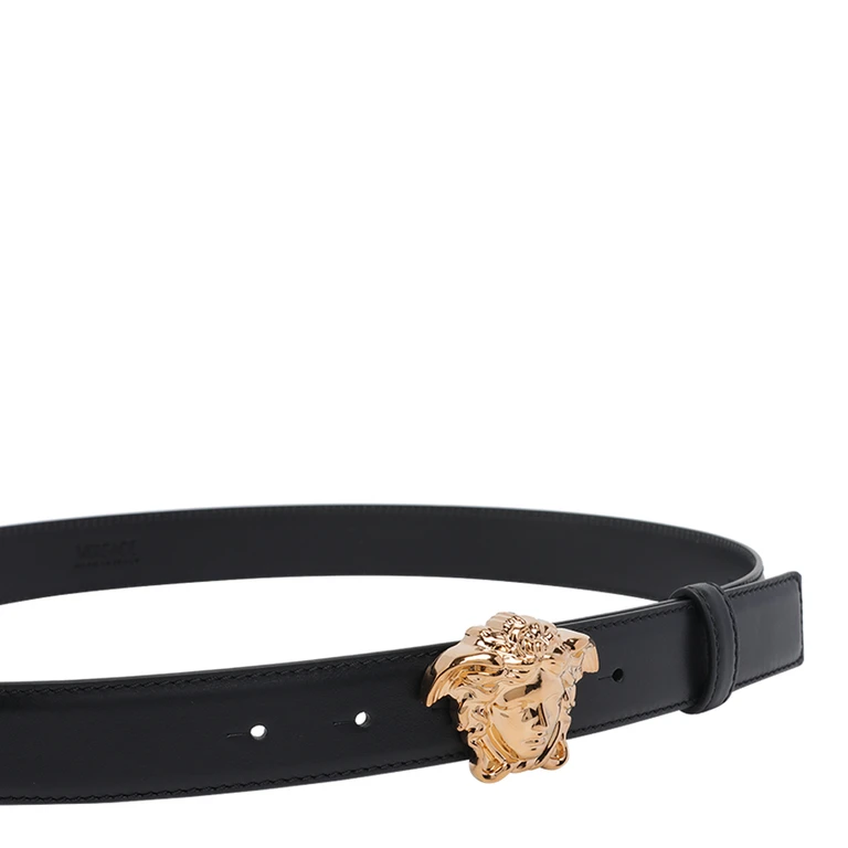 Versace Belts Black Calf Leather - Men
