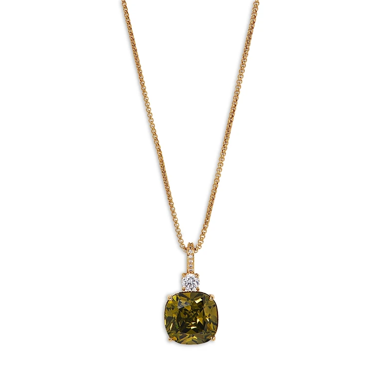 Nadri Macaron Cubic Zirconia Pendant Necklace in 18K Gold Plated, 16-18