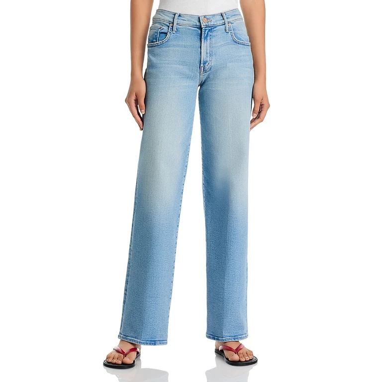 Mother The Mid Rise Maven Sneak Jeans in Blowing In The Wind