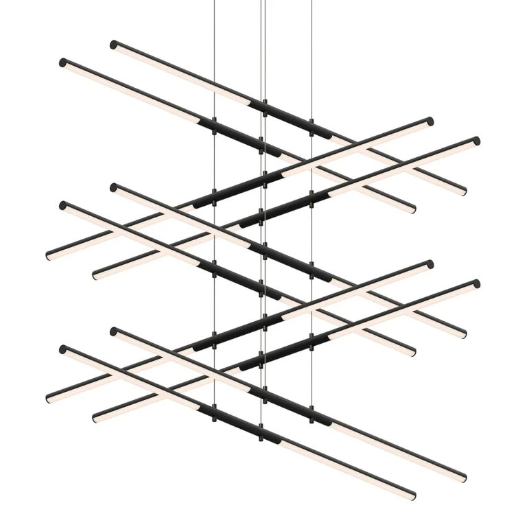 Tik-Tak 20-Light Pendant Light in Satin Black