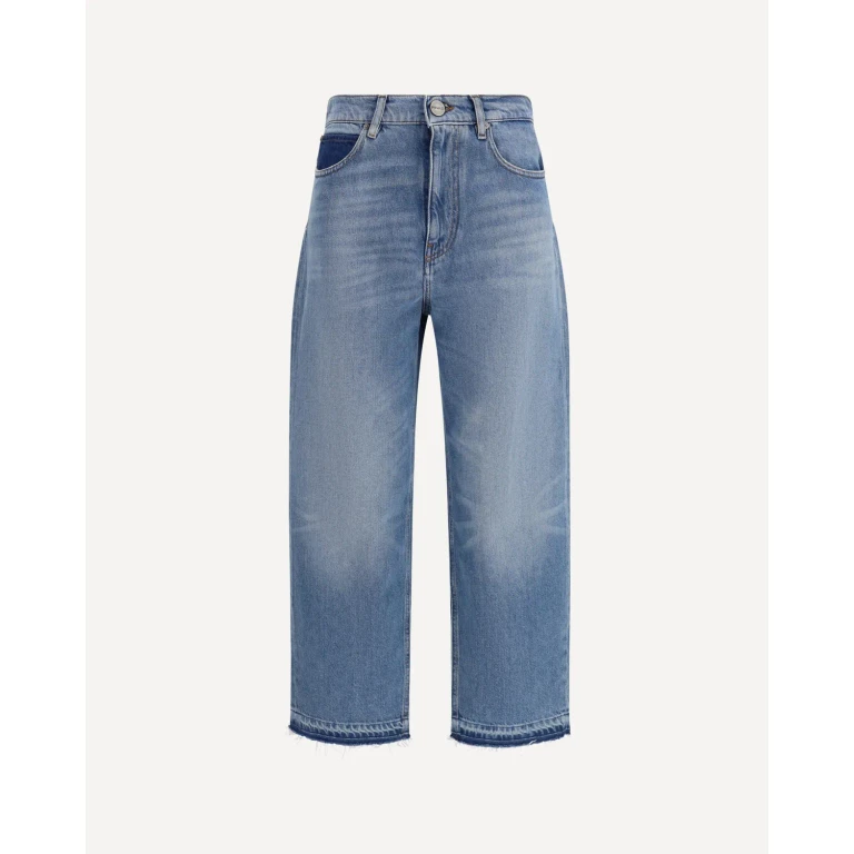 Jean large PINKO avec délavage pour femme
