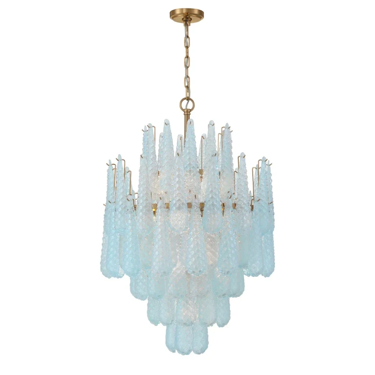 Aged Brass Chandelier from the Ollie Collection