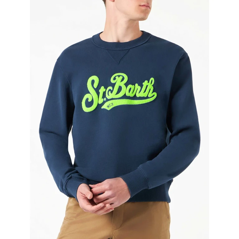MC2 Saint Barth Cooper Blue Cotton Sweatshirt